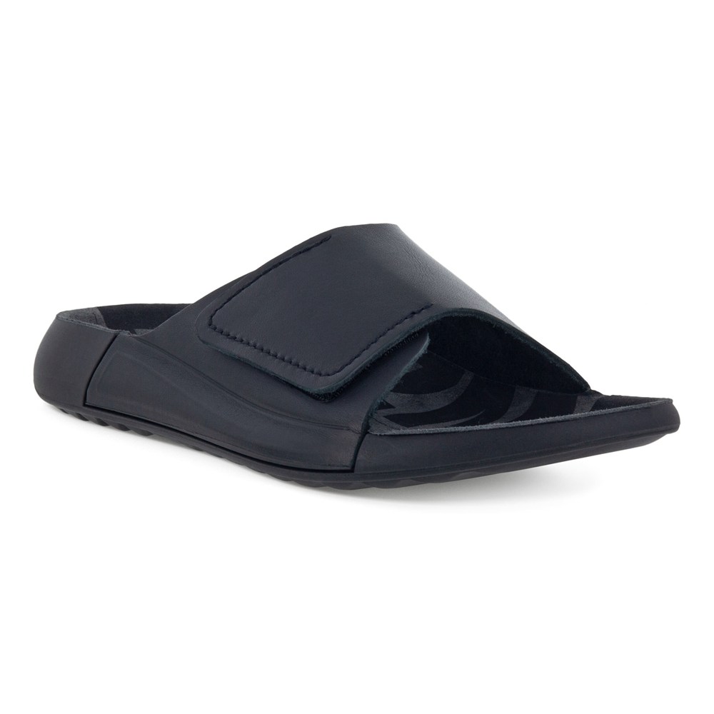 ECCO Womens Slides Black - 2Nd Cozmo Sandal - OYH-076285